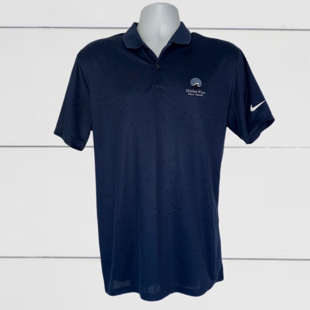 Nike Dri-FIT Wailea Blue Maui Hawaii Golf Polo Shirt Men’s Medium